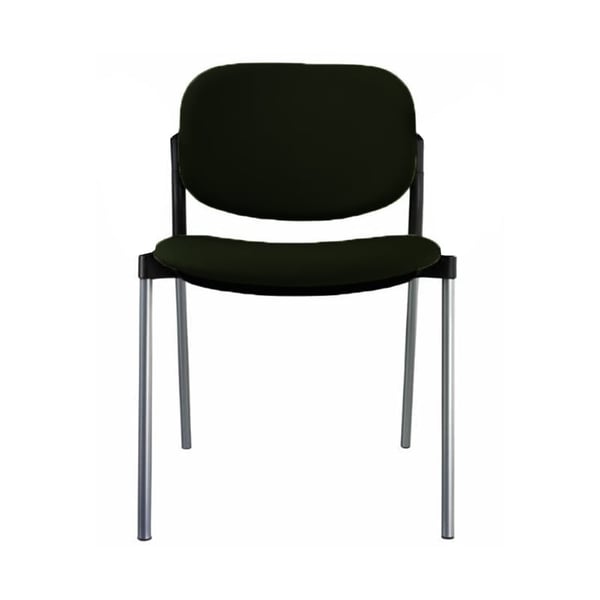 Silla Step con estructura epoxy negra y tapizado Baly (textil) en color negro - Sin brazos